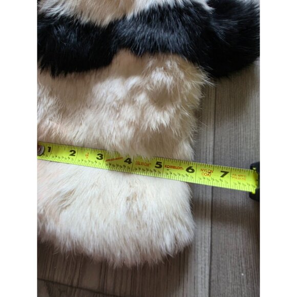 Vintage Panda Bear Plush Hand Puppet Red Velvet Lined - Picture 8 of 8